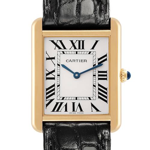 Photo of Cartier Tank Solo Large Yellow Gold Steel Mens Watch W5200004