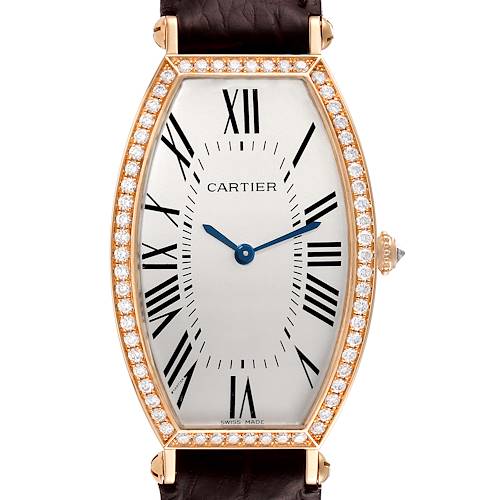 Photo of Cartier Tonneau Rose Gold Silver Dial Diamond Ladies Watch 2849