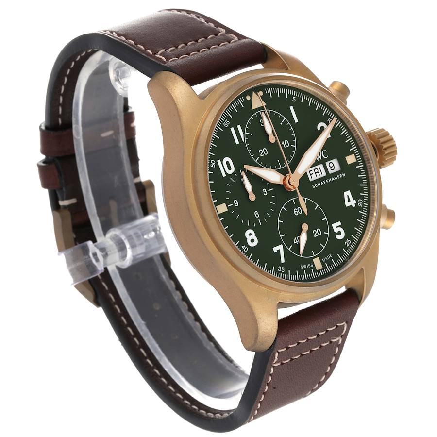 IWC Pilot Chronograph Spitfire Bronze Mens Watch IW387902 Unworn