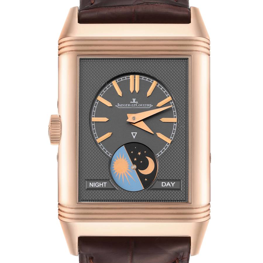 Jaeger LeCoultre Reverso Tribute Duoface Rose Gold Mens Watch