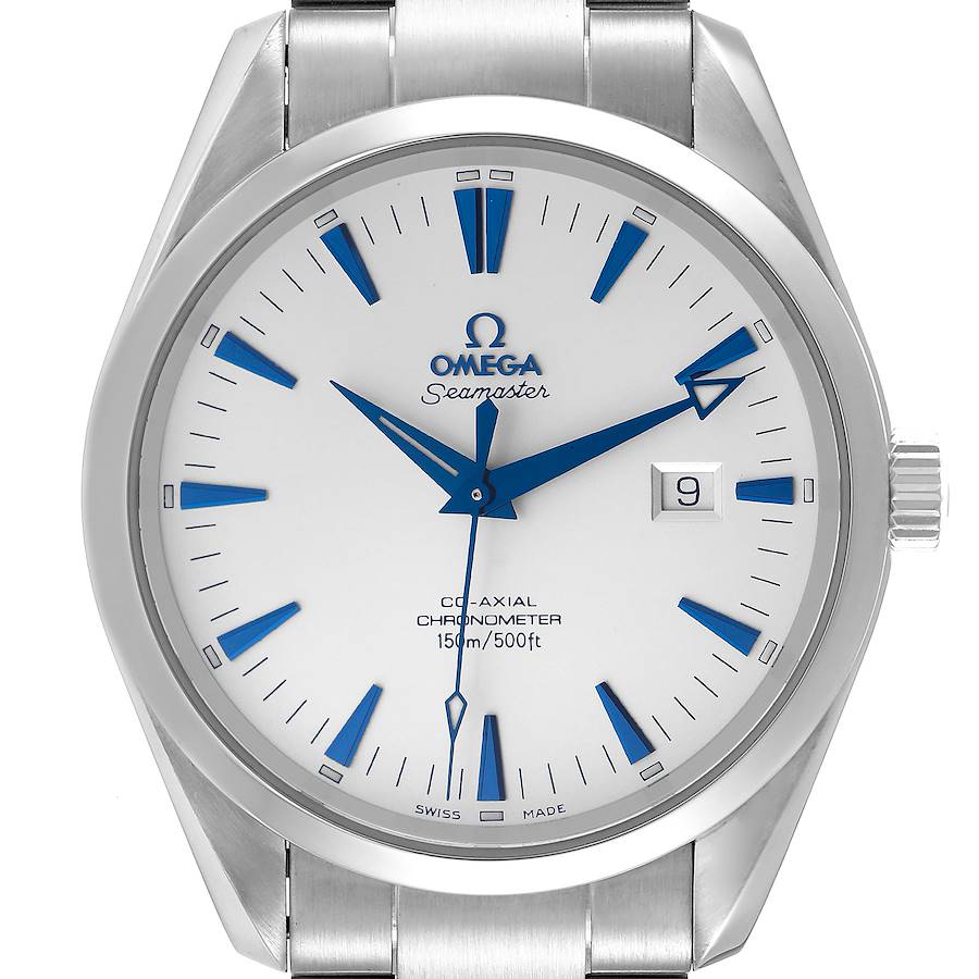 Omega Seamaster Aqua Terra Blue Hands Steel Mens Watch 2502.33.00 SwissWatchExpo