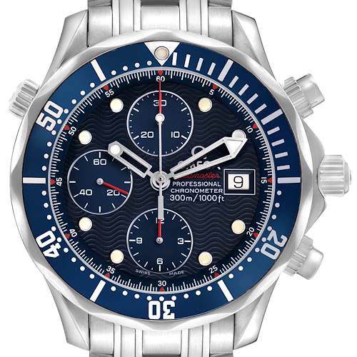 Photo of Omega Seamaster Diver 300M Chronograph Steel Blue Dial Mens Watch 2225.80.00