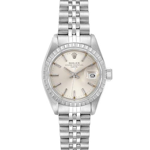 Photo of Rolex Date Silver Baton Dial Automatic Steel Ladies Watch 6924