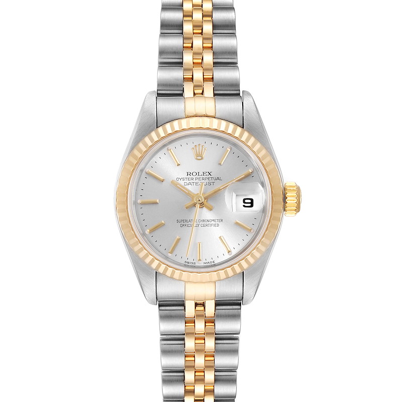 Rolex Datejust 26 Steel Yellow Gold Silver Dial Ladies Watch 79173 Box Papers SwissWatchExpo