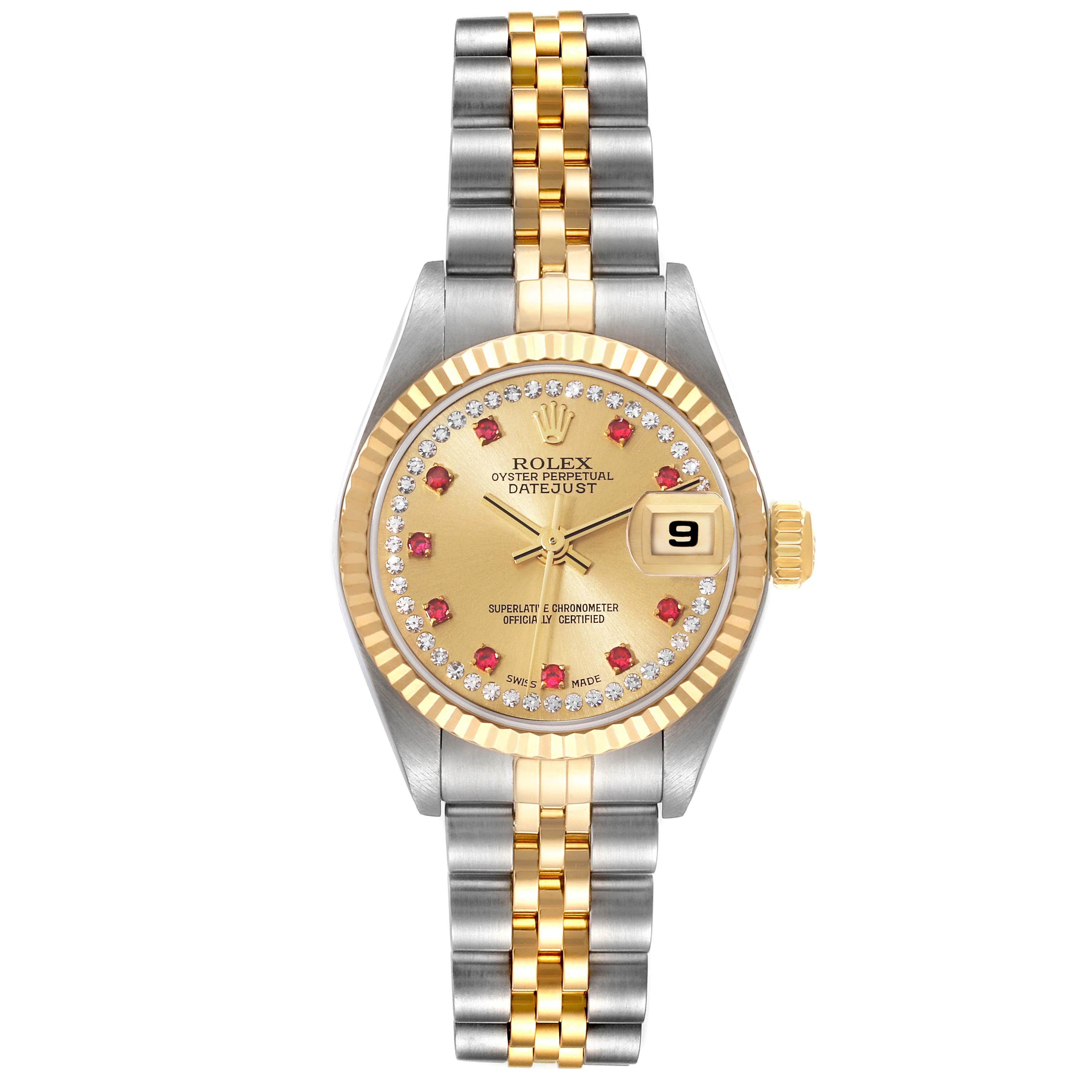 ROLEX DATEJUST 79173 2コマ Rolex Datejust 79173 2-Tone Stainless Steel And 18K Yellow