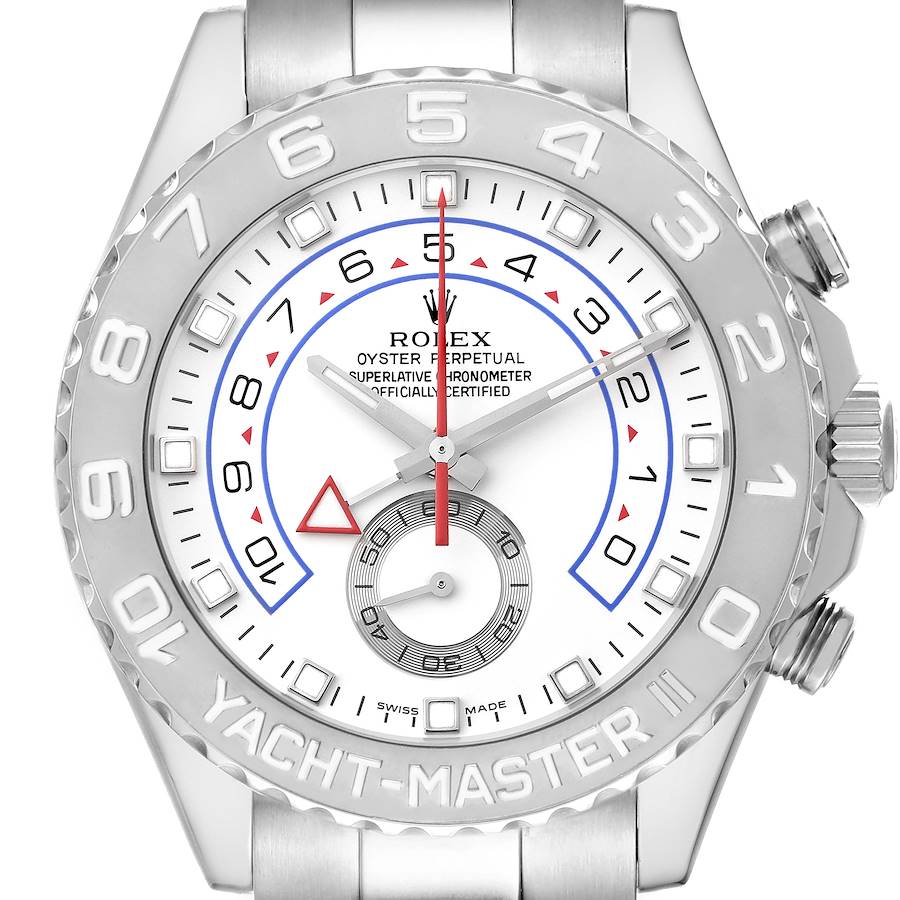 Rolex Yachtmaster II Regatta White Gold Platinum Mens Watch 116689 SwissWatchExpo