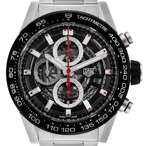 Photo of Tag Heuer Carrera Skeleton Dial Chronograph Mens Watch CAR2A1W