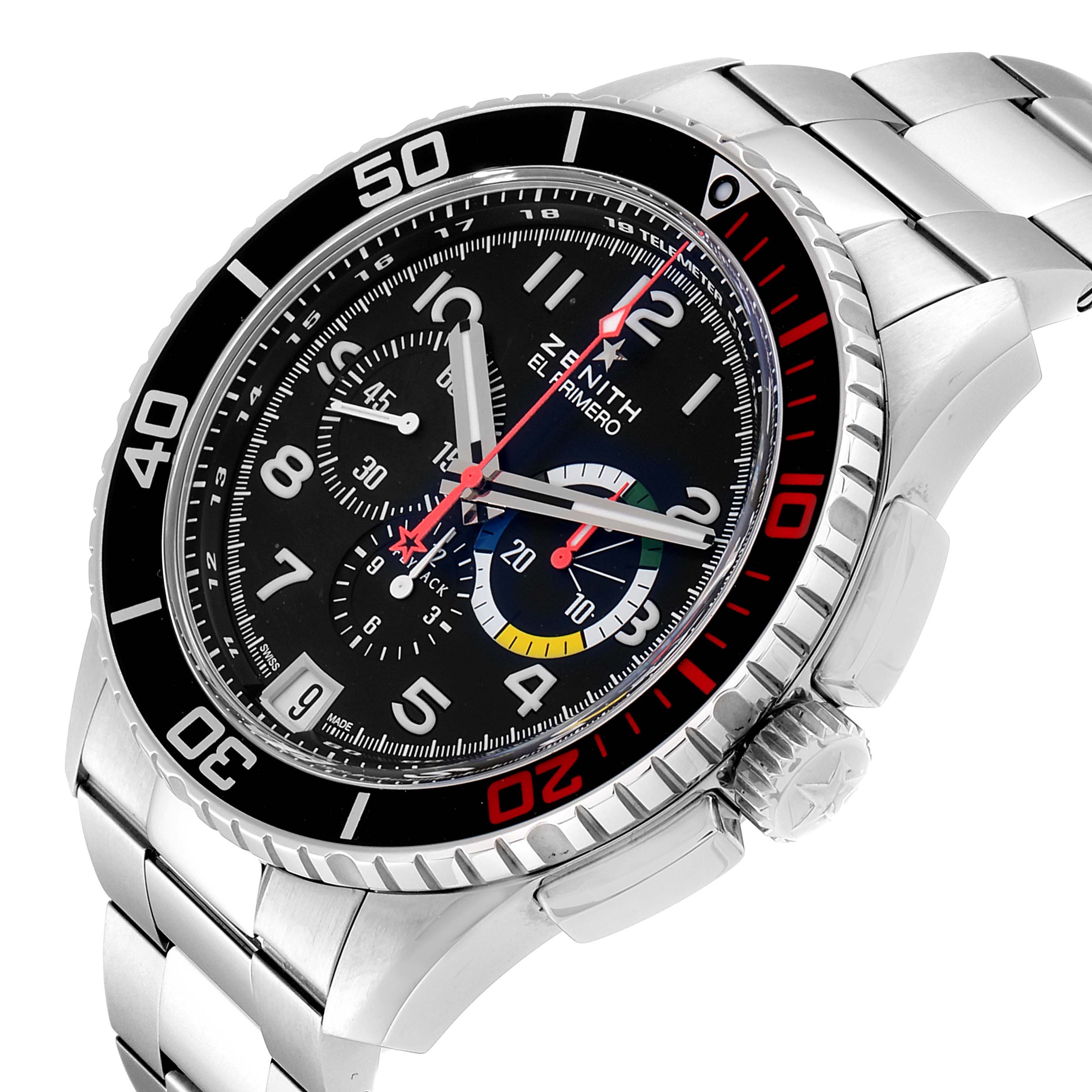 Zenith El Primero Stratos Flyback Steel Mens Watch 03.2061.405 