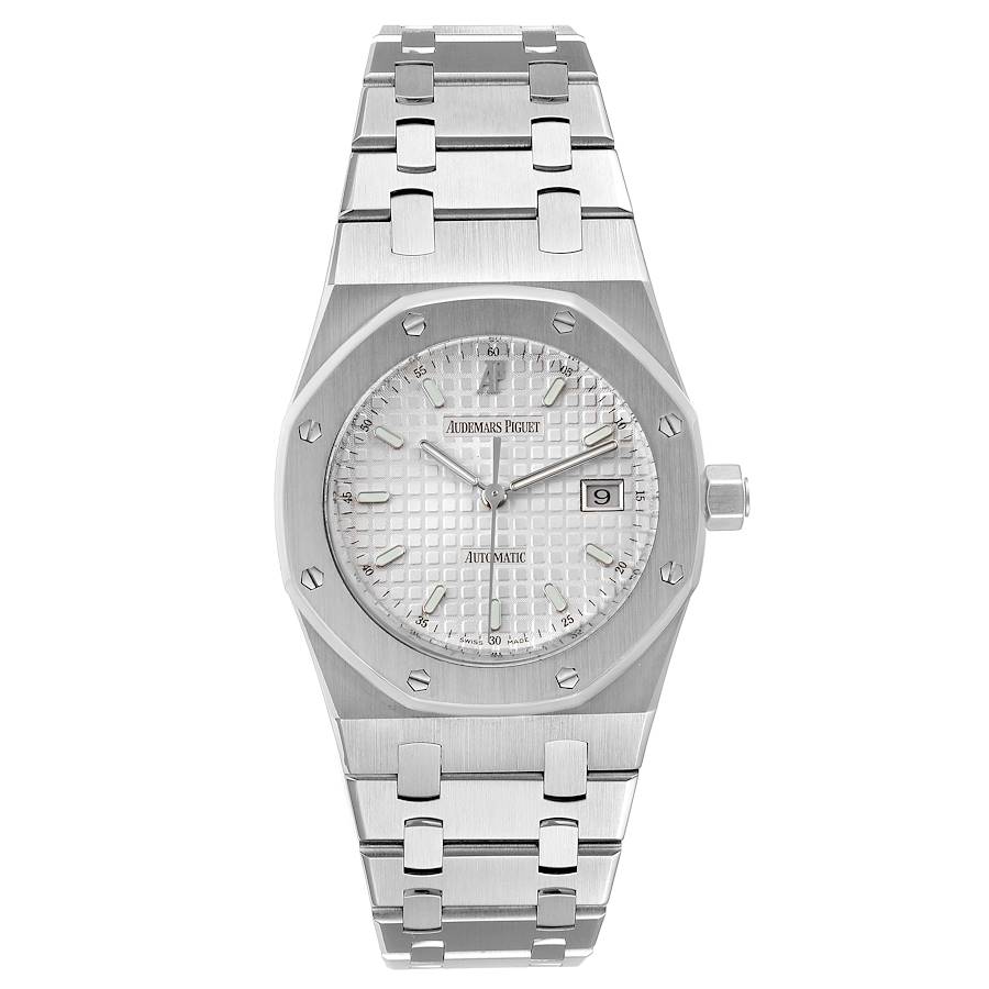 Audemars Piguet Royal Oak Silver Dial Steel Mens Watch 15000ST Box Papers