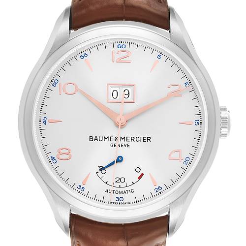Photo of Baume Mercier Clifton Automatic Steel Silver Dial Mens Watch 10205 Unworn