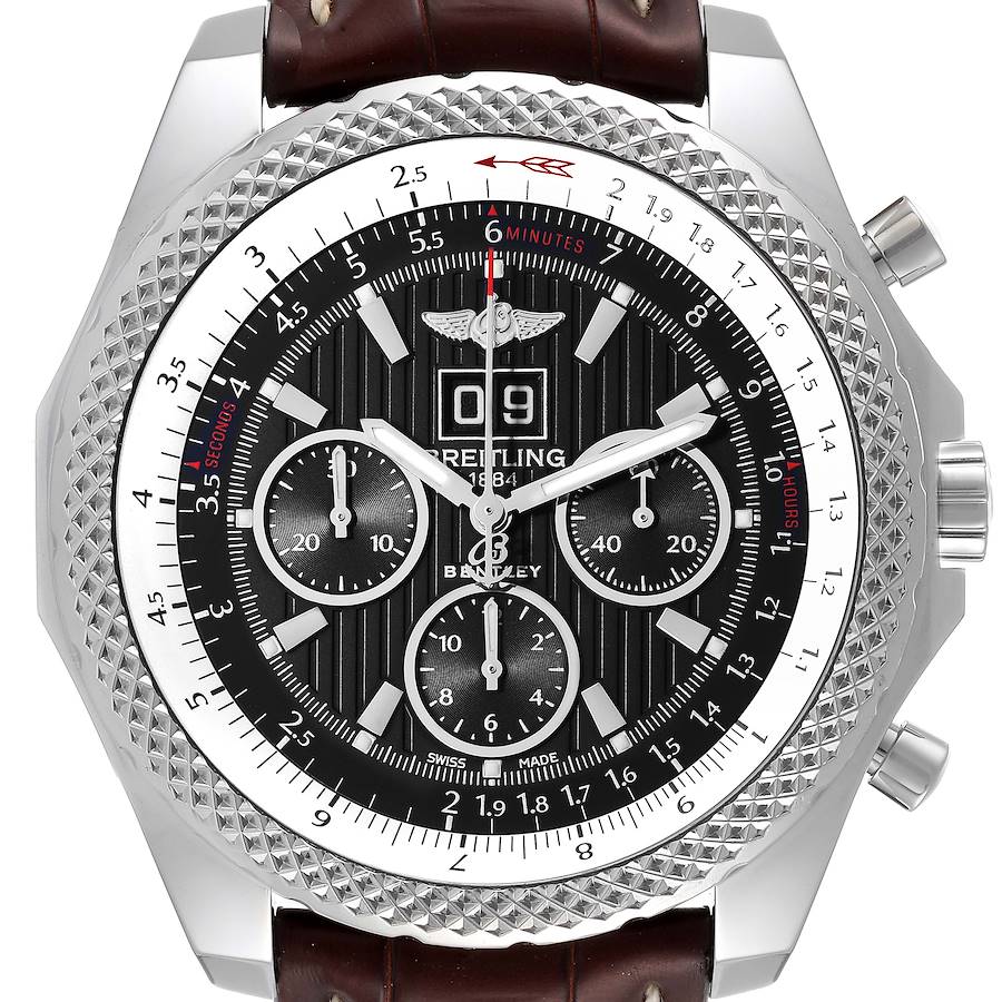 Breitling Bentley 6.75 Speed Black Dial Chronograph Mens Watch A44364 Box Papers SwissWatchExpo