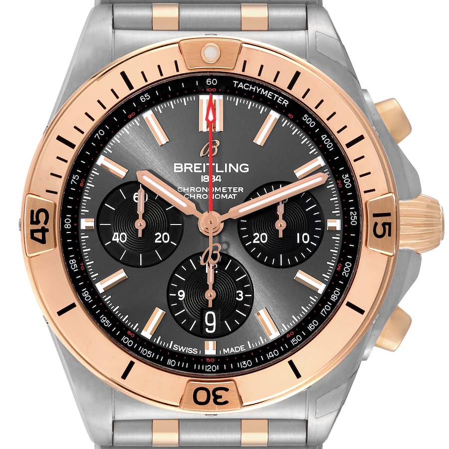 NOT FOR SALE - Breitling Chronomat B01 Steel Rose Gold Grey Dial Mens Watch UB0134 Box Card - EXCHANGE PARTIAL PAYMENT SwissWatchExpo