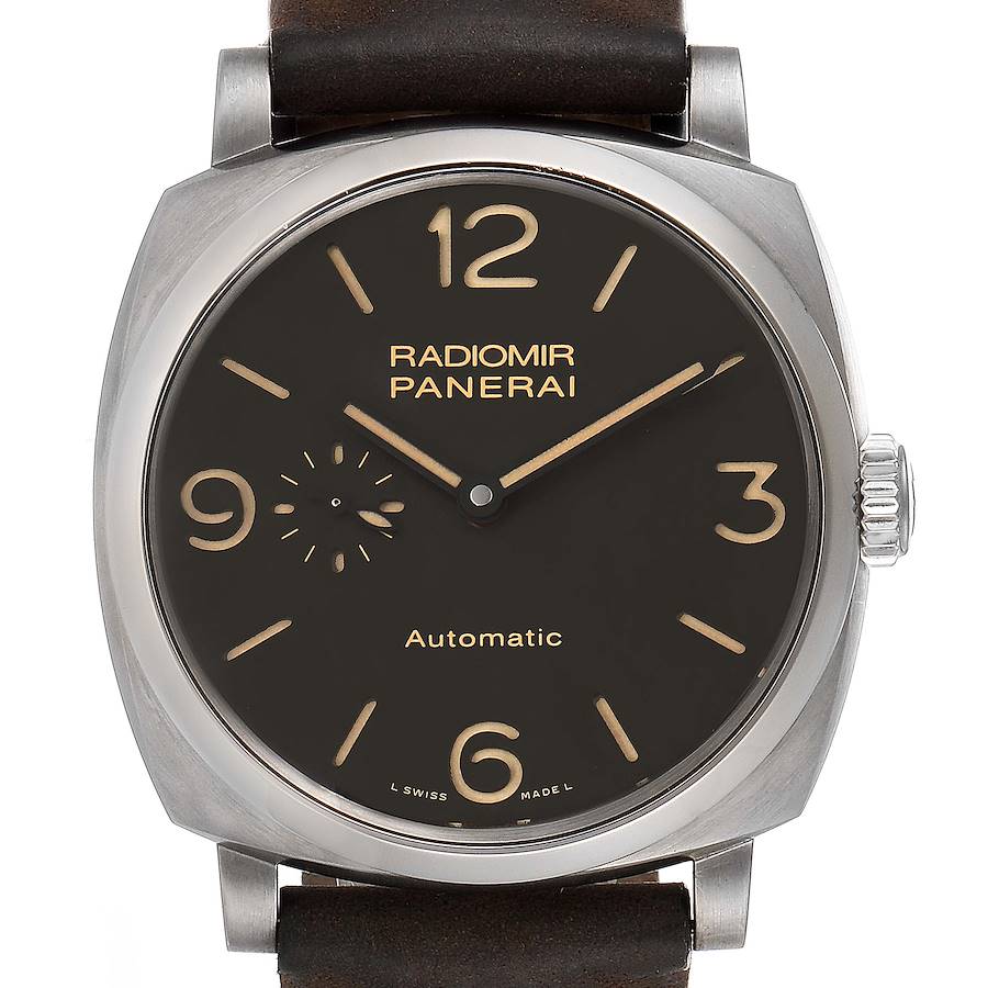 NOT FOR SALE -- Panerai Radiomir Brown Dial 3 Days 45mm Titanium Watch PAM00619 Box Papers -- PARTIAL PAYMENT SwissWatchExpo