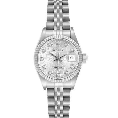 Photo of Rolex Datejust 26 Steel White Gold Diamond Anniversary Dial Ladies Watch 79174
