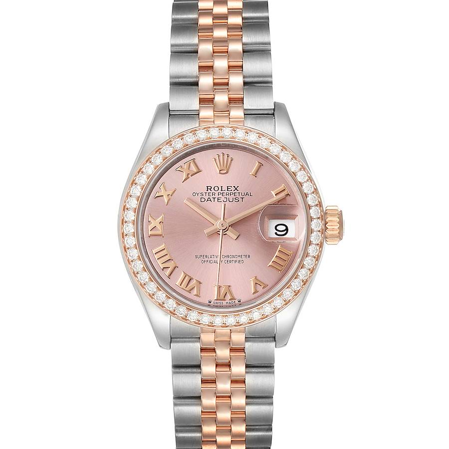 Rolex Datejust 28 Steel Rolesor Everose Gold Diamond Ladies Watch 279381 SwissWatchExpo
