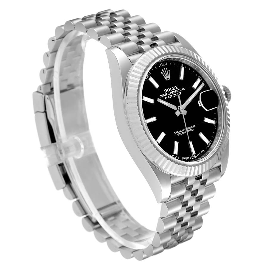 Stainless Steel, Fluted White Gold Bezel Rolex Datejust 41