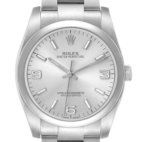 Photo of Rolex Oyster Perpetual 36 Steel Silver Dial Mens Watch 116000