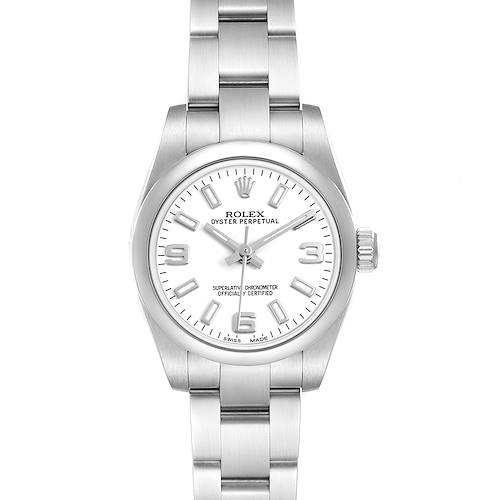 Photo of Rolex Oyster Perpetual Steel White Dial Ladies Watch 176200