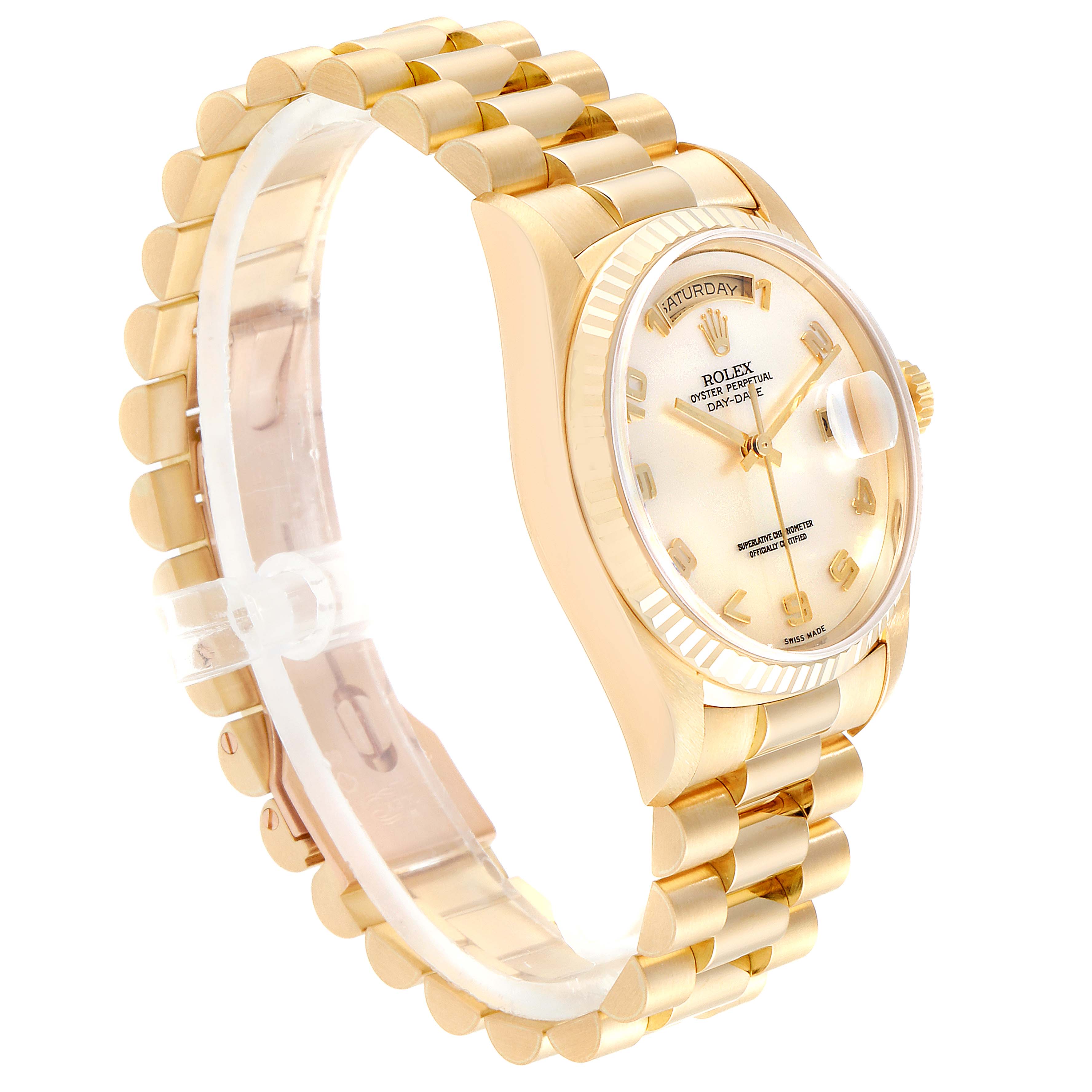 Rolex President Day-Date 36 MOP Dial Yellow Gold Mens Watch 18238 ...