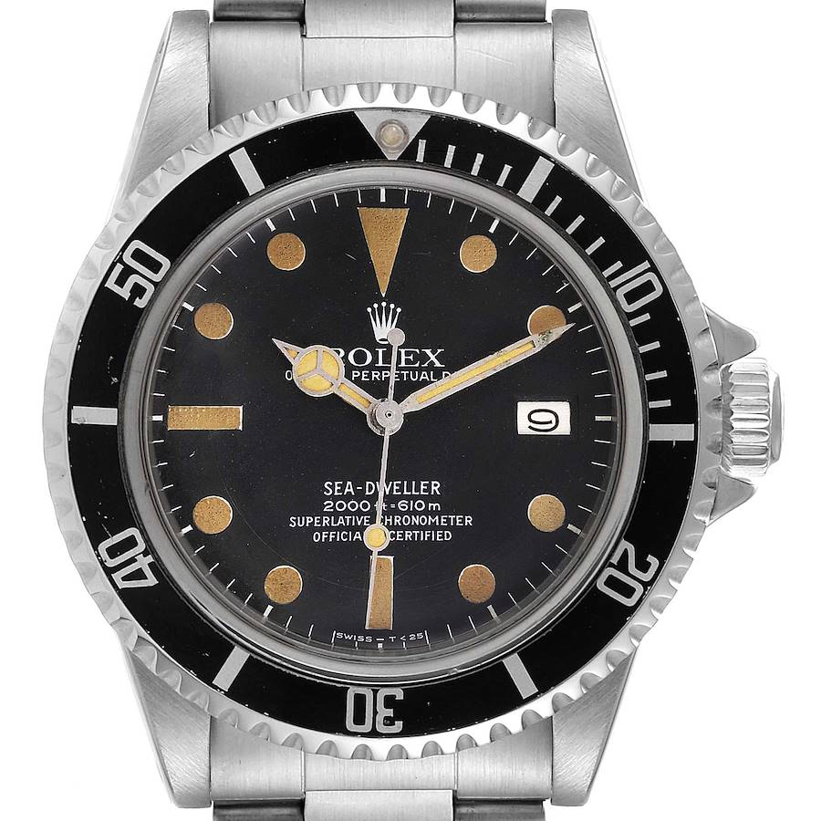 Rolex Seadweller Black Dial Vintage Steel Mens Watch 1665 SwissWatchExpo