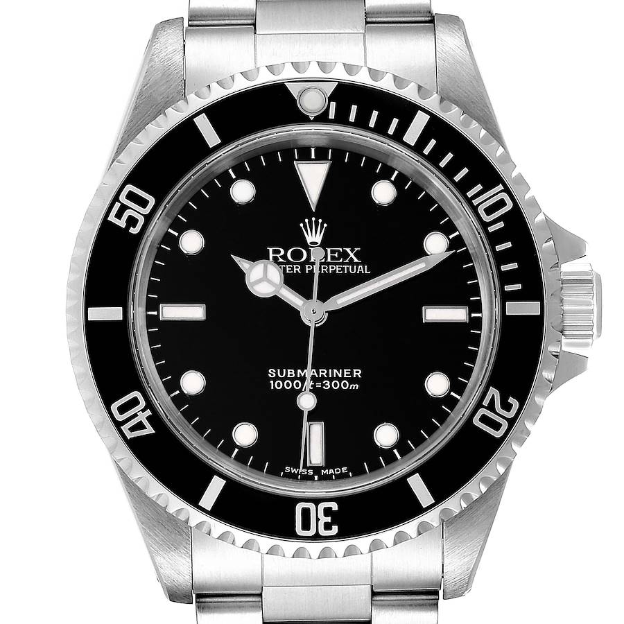 Rolex Submariner 40mm Non-Date 2 Liner Steel Mens Watch 14060 Box Papers SwissWatchExpo