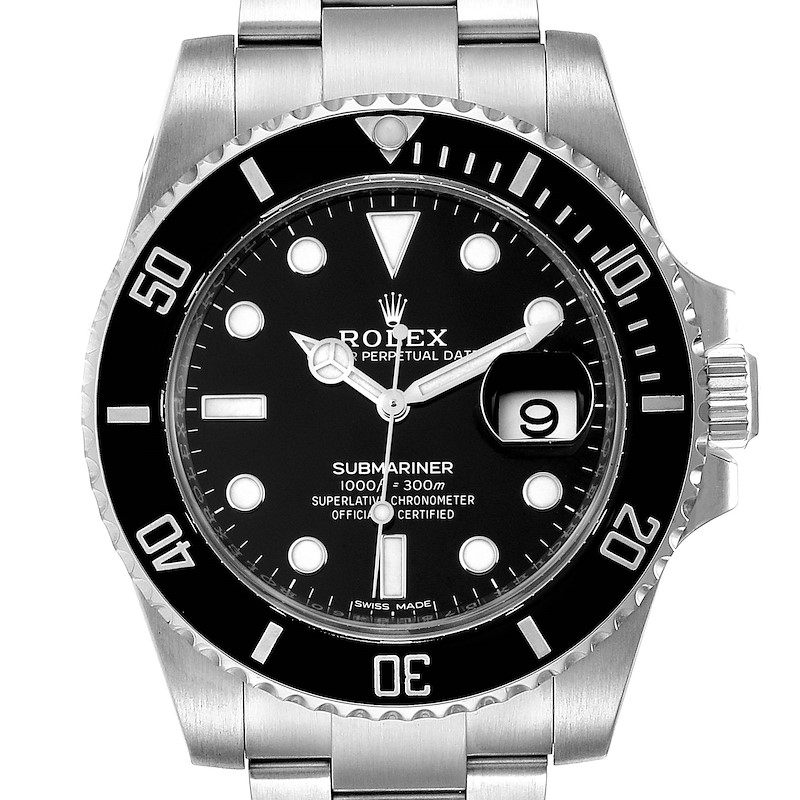 Rolex Submariner Ceramic Bezel Black Dial Steel Mens Watch 116610 Box Card Unworn SwissWatchExpo