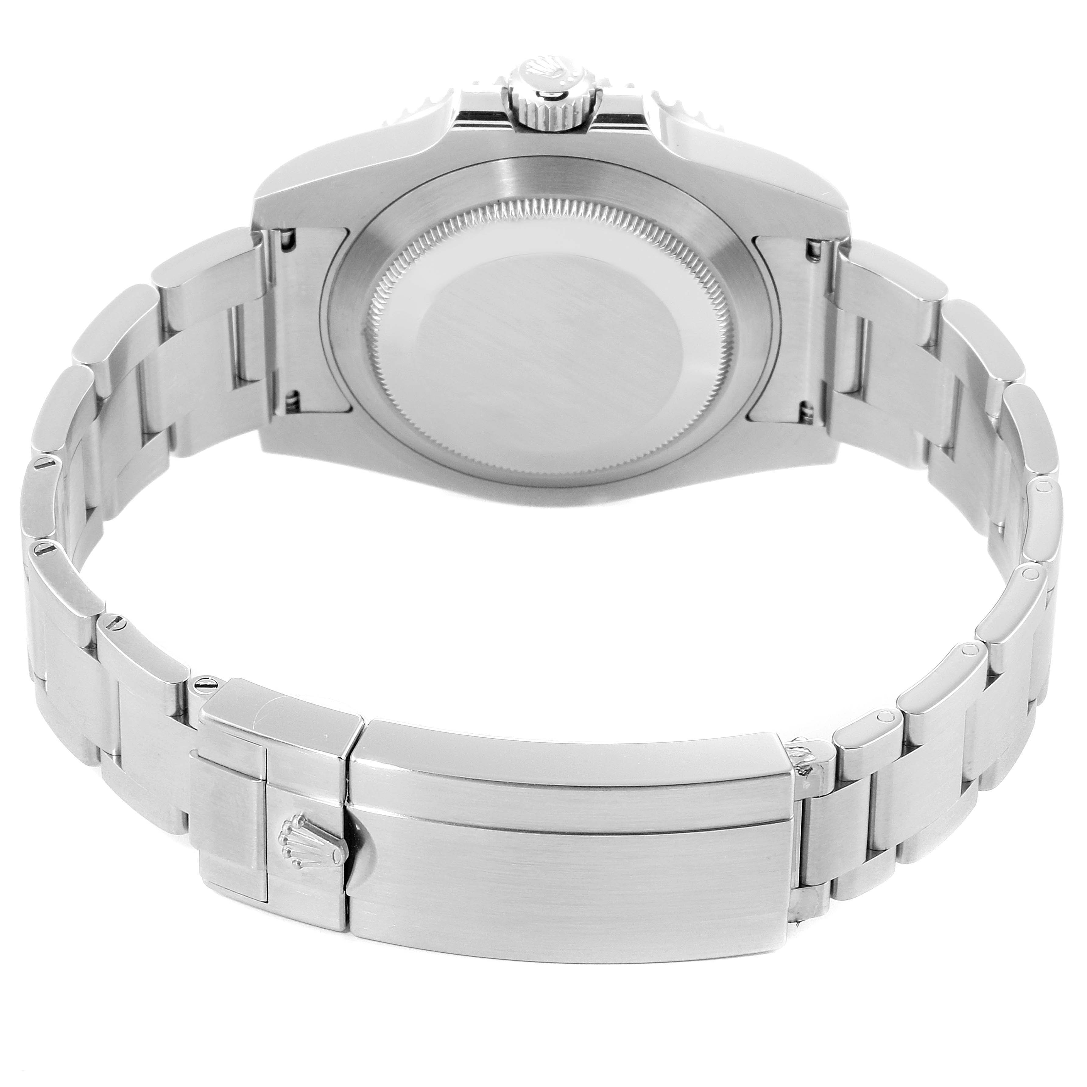 The image shows the back case, crown, and bracelet of the Rolex Submariner 116610 Men's Stainless Steel Black Dial 116610 Men's Stainless Steel Black Dial watch, viewed from the rear.