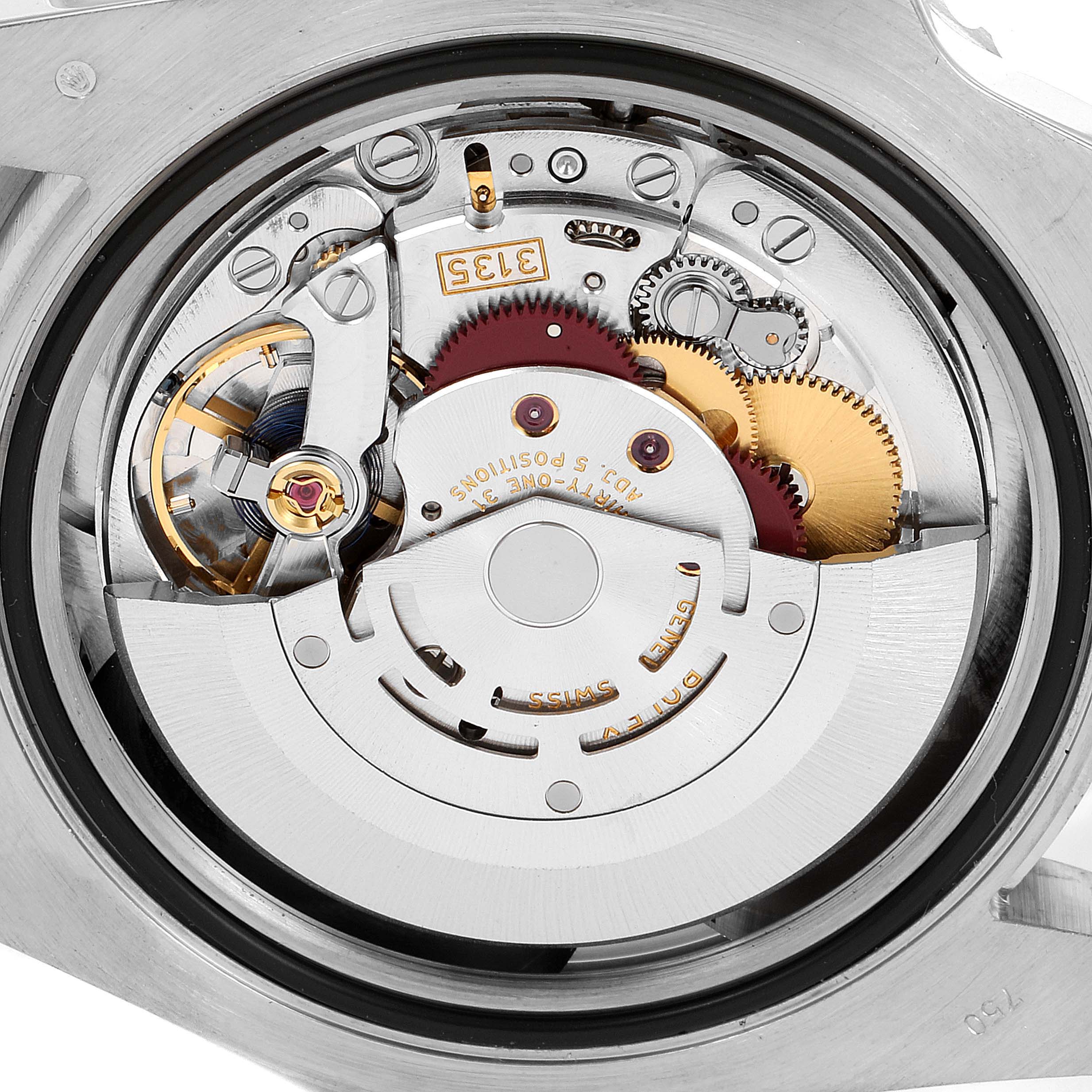 The image shows the internal mechanical movement of the Rolex Submariner 116619 Men's White Gold Blue Dial 116619 Men's White Gold Blue Dial watch viewed from the back.