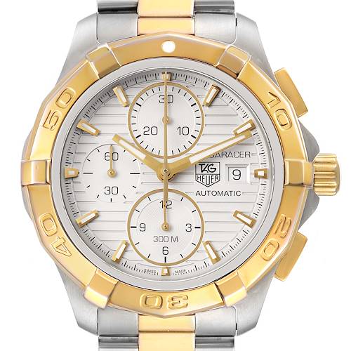 Photo of NOT FOR SALE -- Tag Heuer Aquaracer Chronograph Steel Yellow Gold Watch CAP2120 Box Card -- PARTIAL PAYMENT