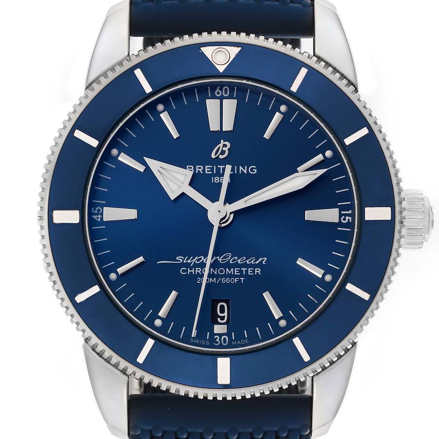 Breitling Superocean Heritage B20 44 Blue Dial Bezel Mens Watch AB2030 Box Card SwissWatchExpo