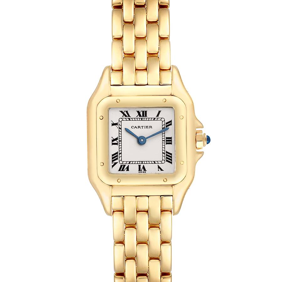 Cartier Panthere Small Yellow Gold Silver Dial Ladies Watch W25022B9 SwissWatchExpo