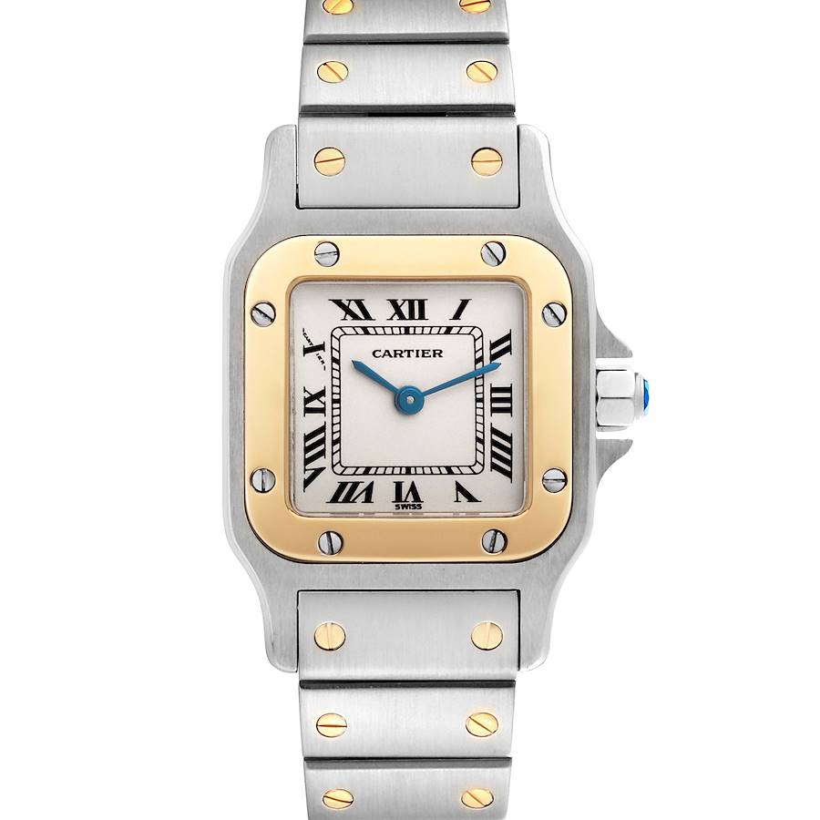 Cartier Santos Galbee Small Steel Yellow Gold Ladies Watch W20012C4 SwissWatchExpo