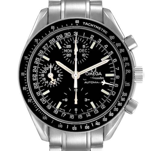 Photo of Omega Speedmaster Day Date Black Dial Mens Watch 3520.50.00 Box Card