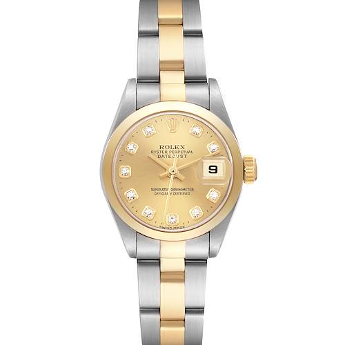 Photo of Rolex Datejust Steel Yellow Gold Diamond Dial Ladies Watch 79163