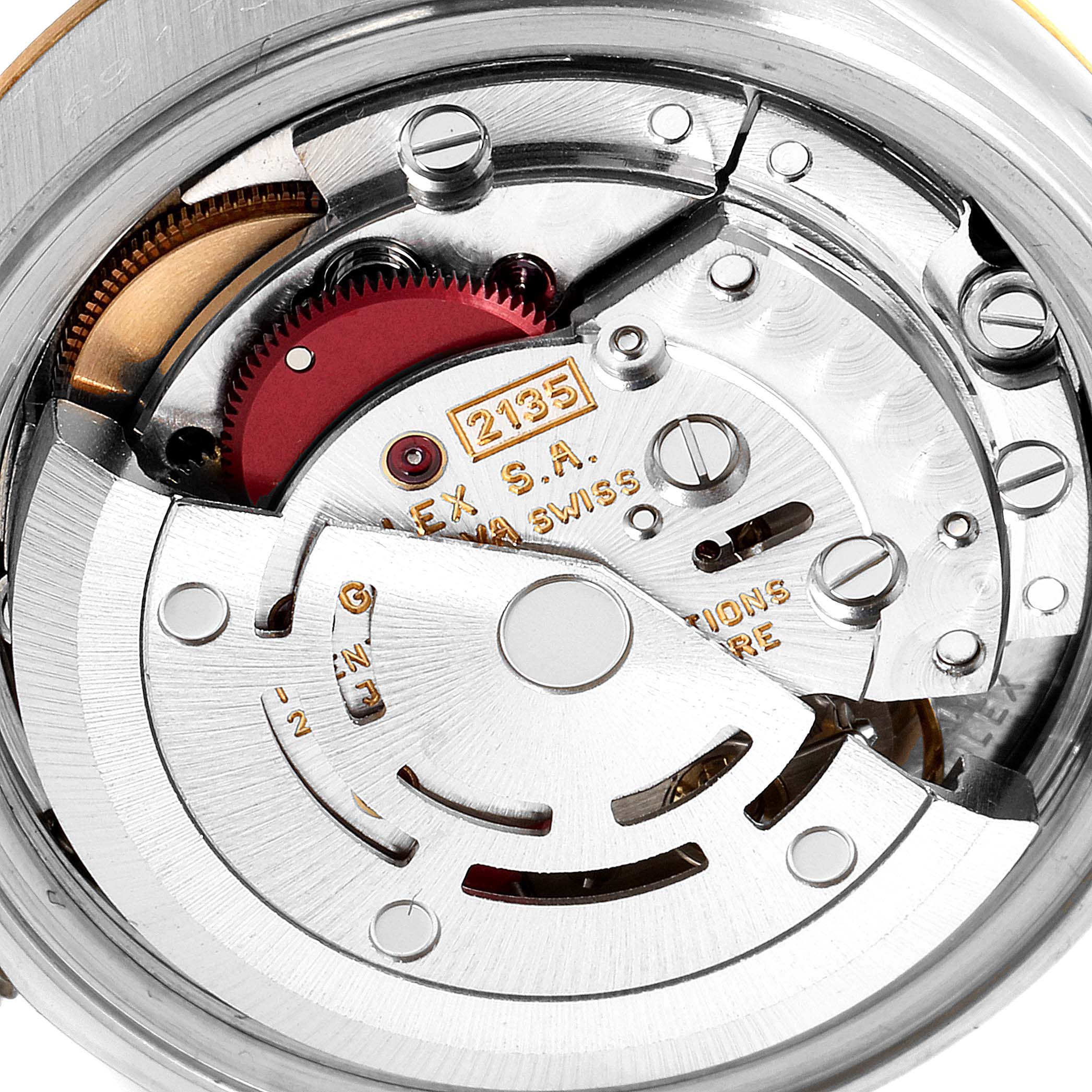 The image shows the internal mechanical movement of the Rolex Datejust 69173 Women's Steel and Gold (two tone) Champagne Dial 69173 Women's Steel and Gold (two tone) Champagne Dial watch, viewed from the back.