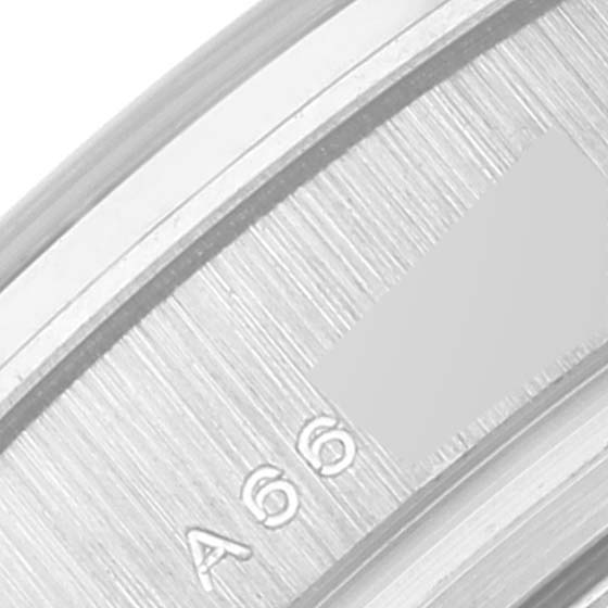 This image shows a close-up of the inner part of the bracelet or clasp of a Rolex Pearlmaster 80299 Women's White Gold Silver Dial 80299 Women's White Gold Silver Dial watch.