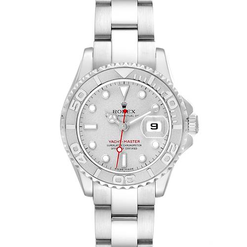 Photo of Rolex Yachtmaster 29 Steel Platinum Dial Bezel Ladies Watch 169622 Card