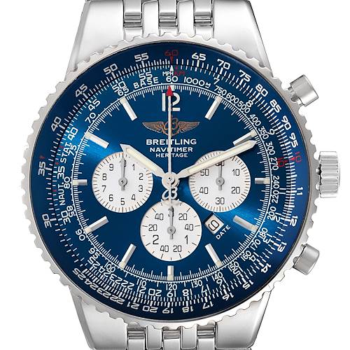 Photo of Breitling Navitimer Heritage Blue Dial Steel Mens Watch A35350