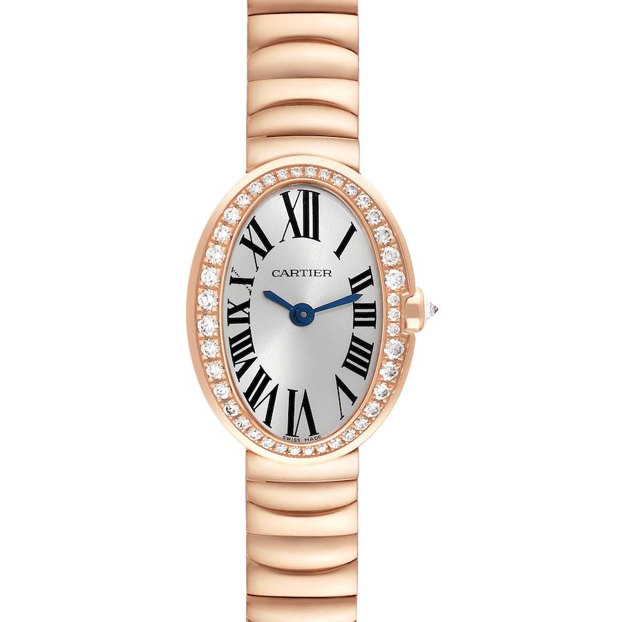 Cartier Mini Baignoire Rose Gold Diamond Ladies Watch WB520026 SwissWatchExpo