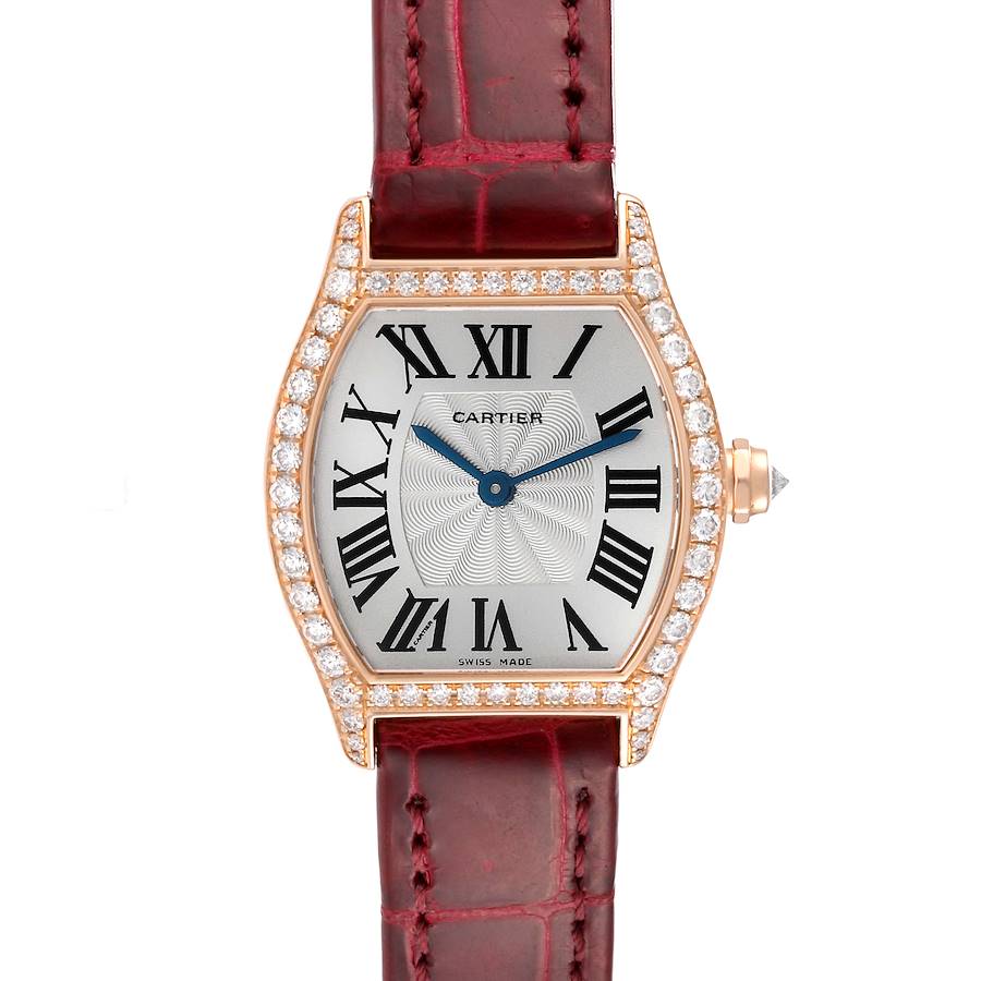 Cartier Tortue Rose Gold Diamond Ladies Watch WA501006 Papers SwissWatchExpo