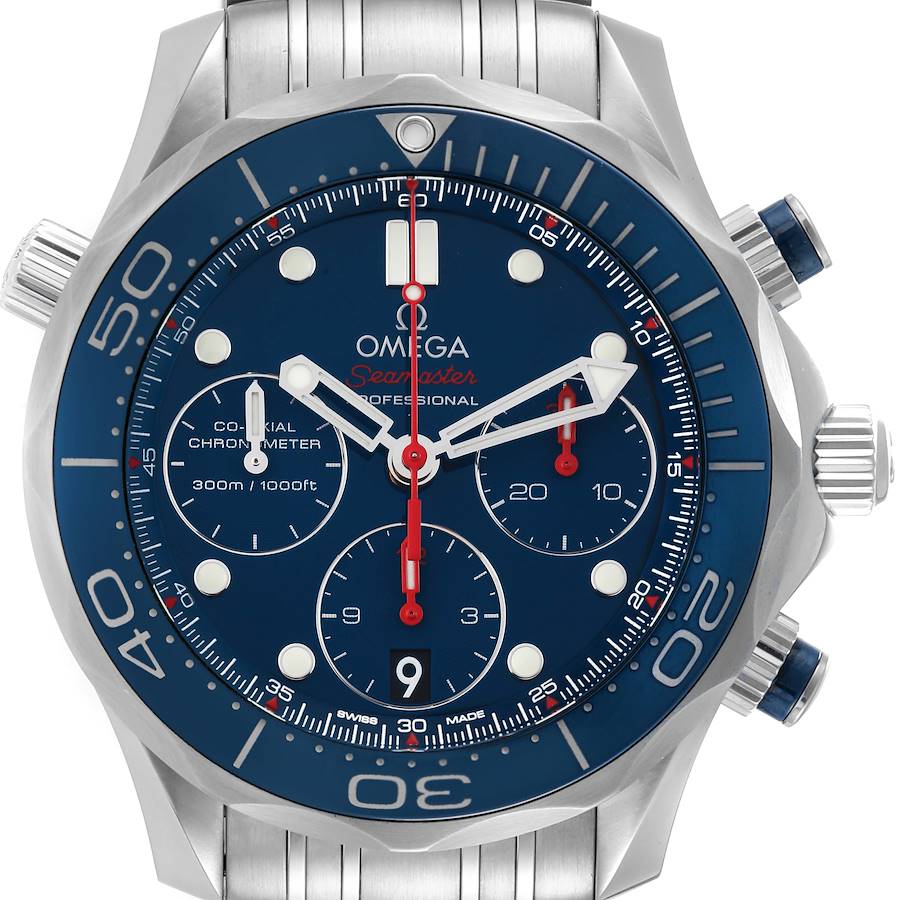 Omega Seamaster Diver 300M 41.5 mm Blue Dial Watch 212.30.42.50.03.001 Box Card SwissWatchExpo