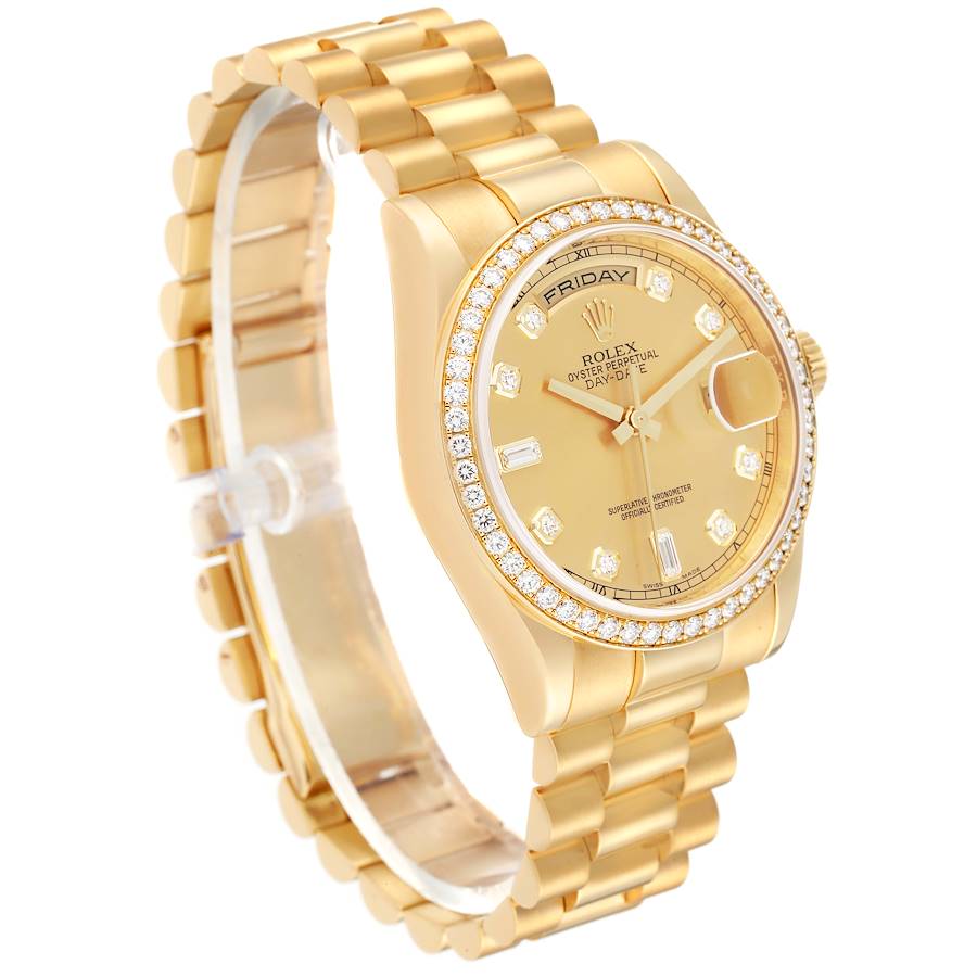 Rolex mens cheap watch diamond bezel