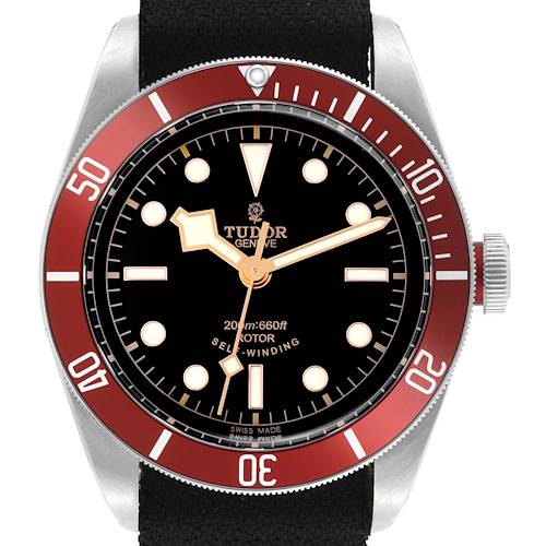 Photo of Tudor Heritage Black Bay Steel Canvas Strap Watch 79220 Box Card