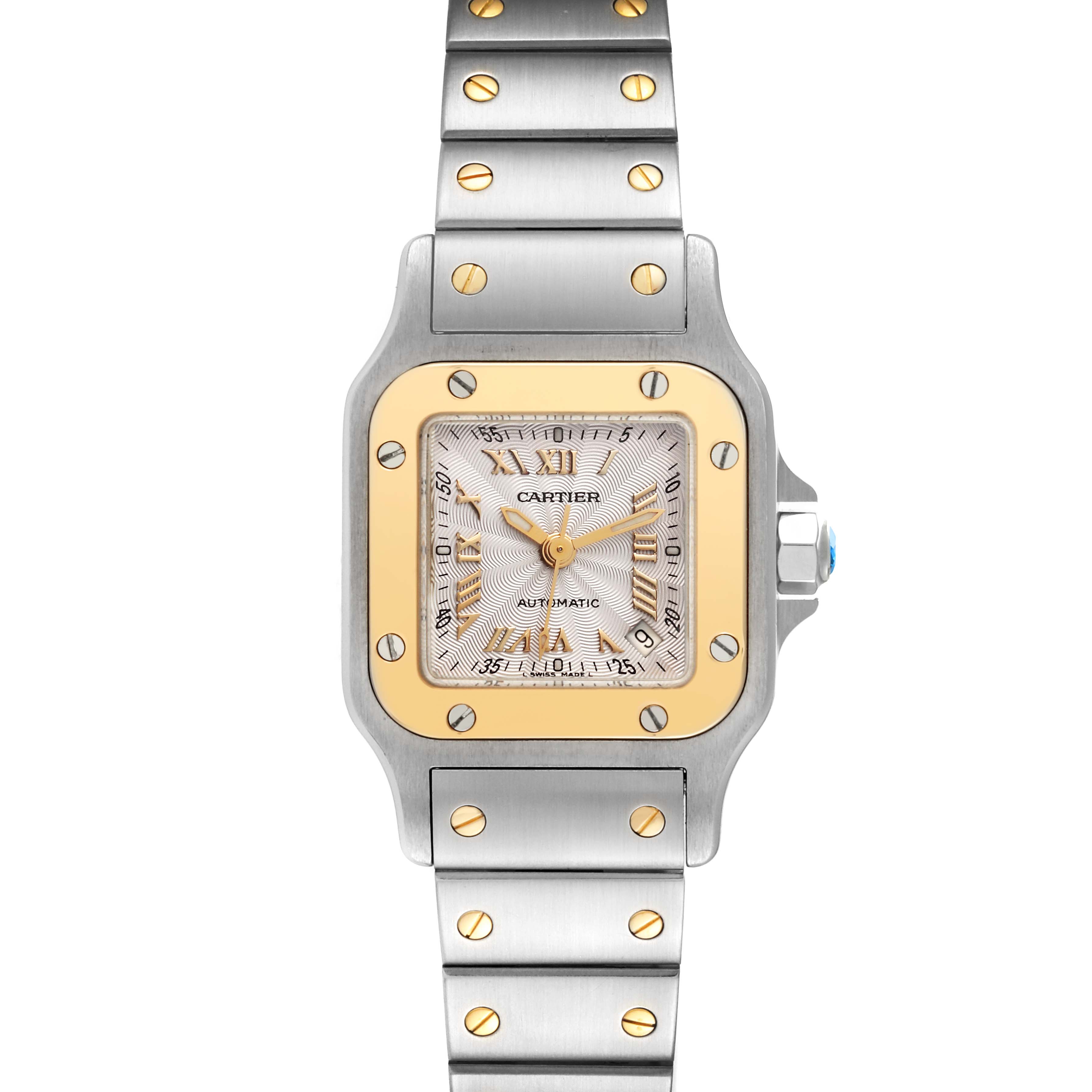 Cartier Santos Small Steel Yellow Gold Automatic Ladies Watch