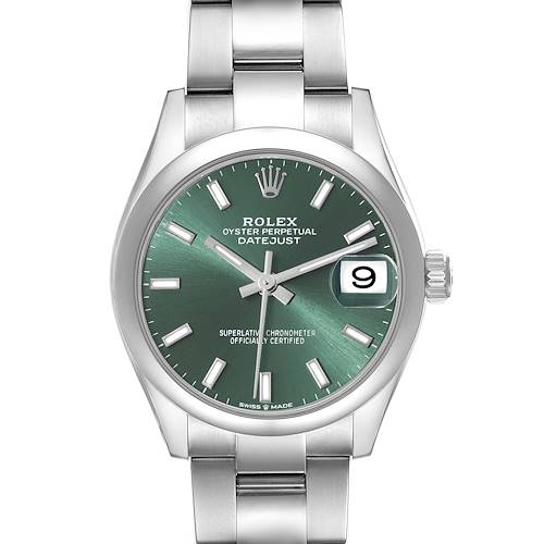 Photo of Rolex Datejust Midsize Mint Green Dial Steel Ladies Watch 278240 Unworn