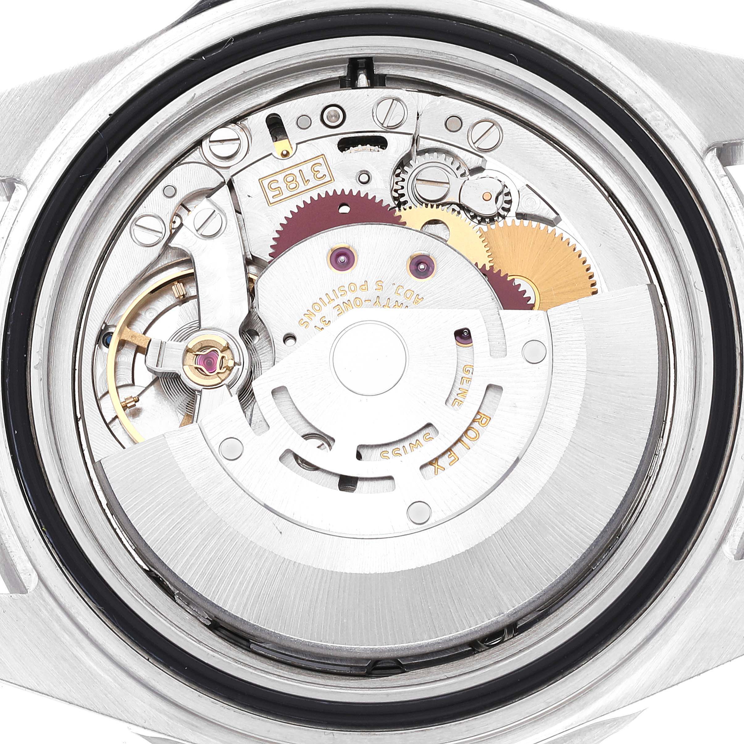 This image shows the internal mechanism and movement components of the Rolex GMT-Master 16710 Men's Stainless Steel Black Dial 16710 Men's Stainless Steel Black Dial watch from a back angle.