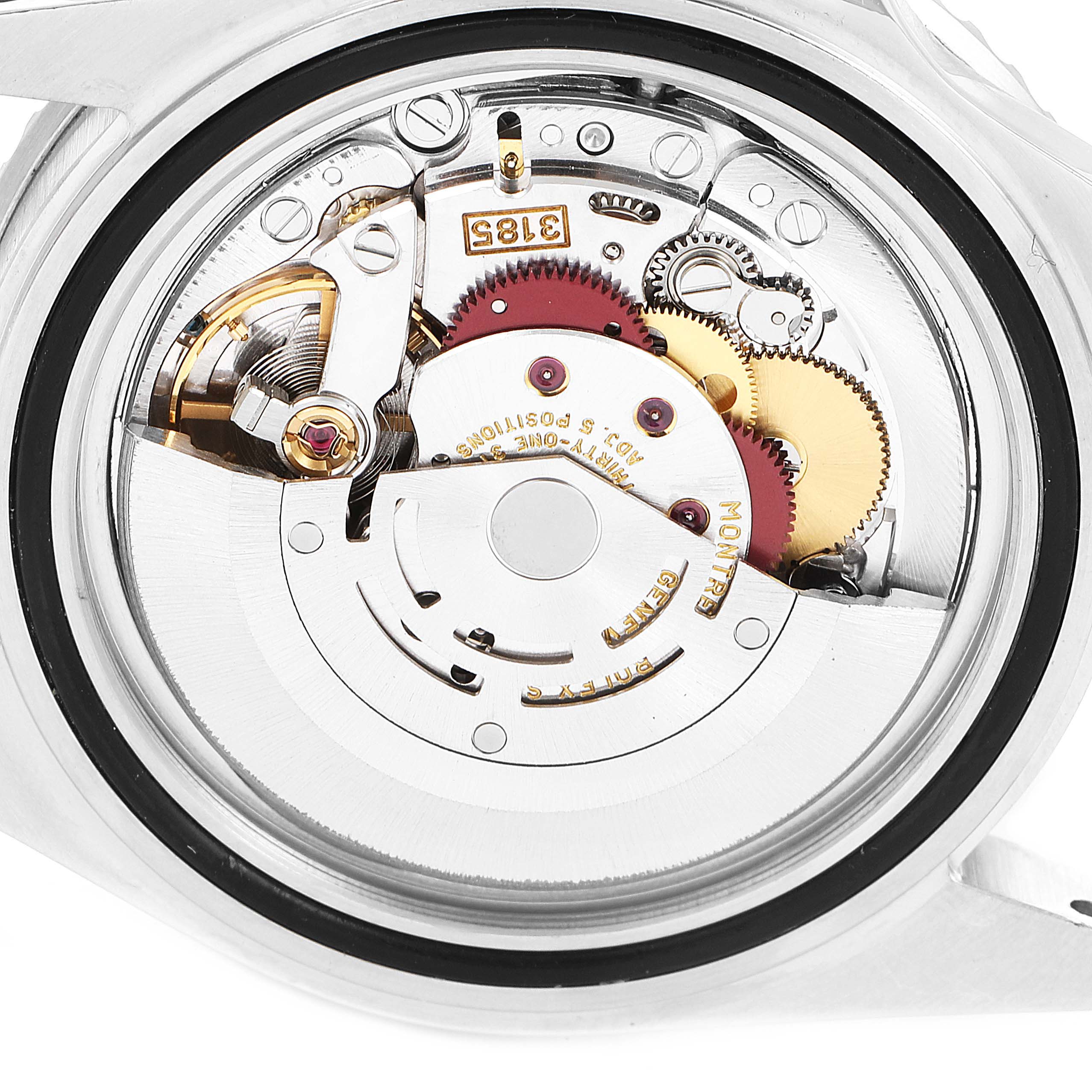 This image shows the movement and internal mechanism of a Rolex GMT-Master 16710 Men
s Stainless Steel Black Dial 16710 Men
s Stainless Steel Black Dial watch from a rear angle.