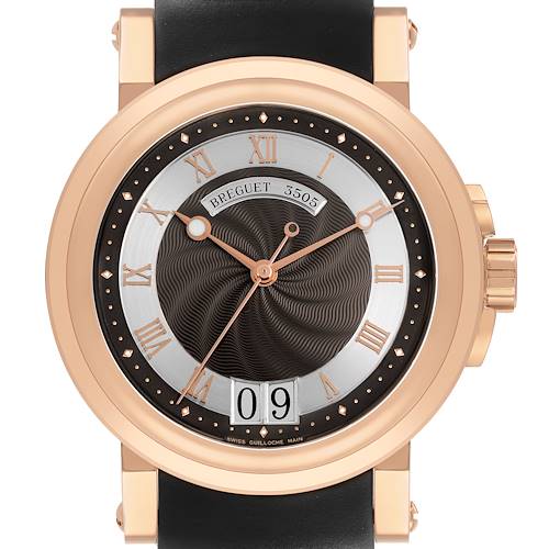 Photo of Breguet Marine Big Date Rose Gold Mens Watch 5817BR Papers