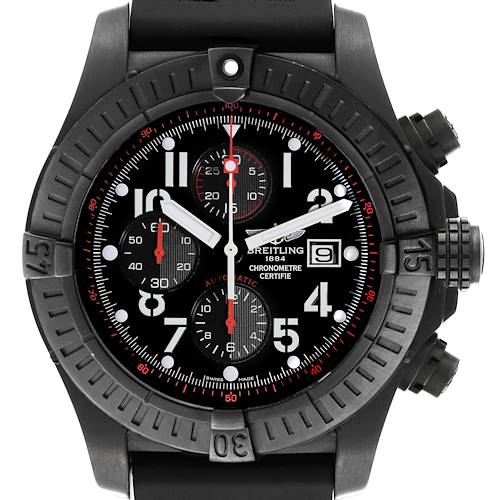 This Breitling Limited Series watch is shown from a front angle, highlighting its dial, bezel, and pushers.