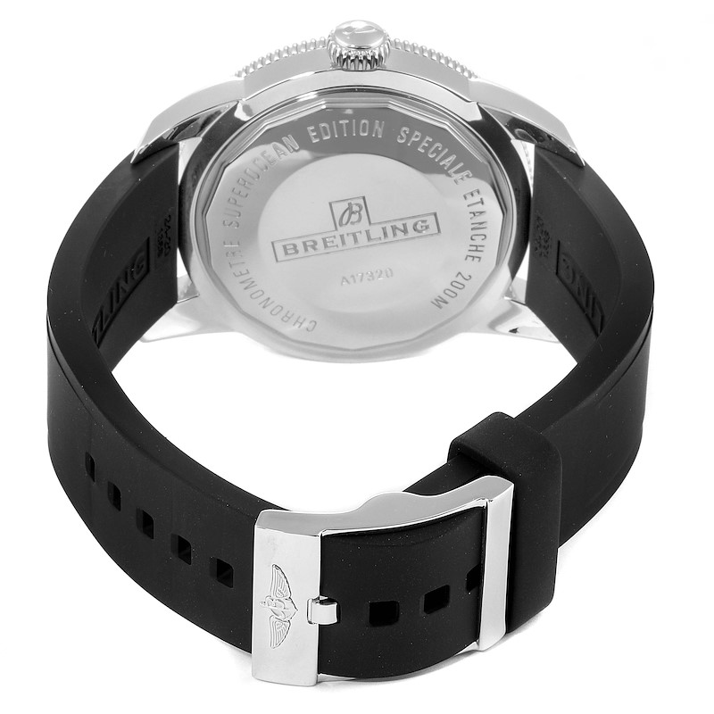 Breitling Superocean Heritage 46 Black Dial Rubber Strap Watch A17320 ...